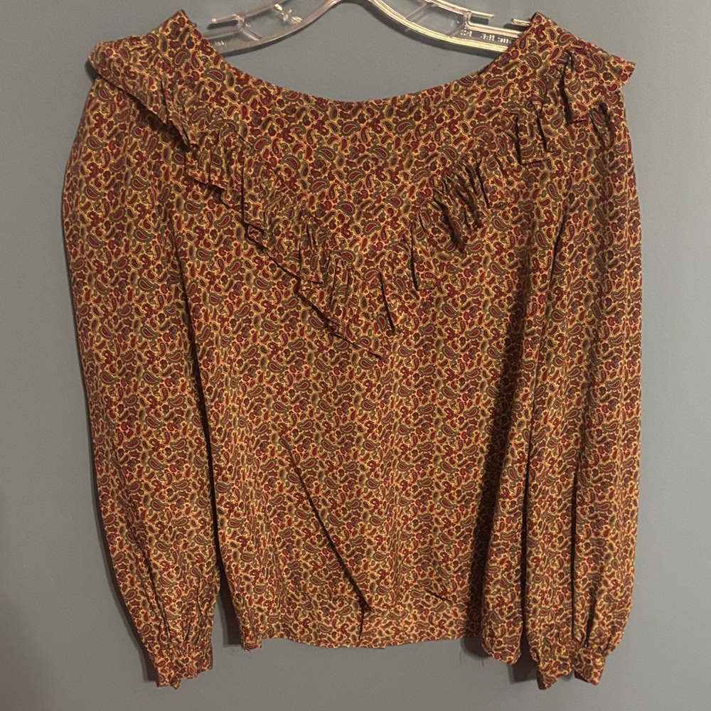 Vintage Floral Ruffle Women's Top